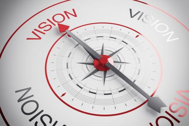 Compass pointing to vision symbolizing AUTOVA’s goal to become a global automotive parts manufacturer specializing in engine protection, brake pads, and automotive filters built on trust and innovation.